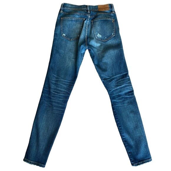 MADEWELL Distressed Ripped 9" High Rise Skinny Skinny Denim Jeans Size 26 - Picture 5 of 7